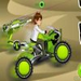 Ben 10 is driving his tanked motorbike with a machine gun on the back and zombies are attacking!